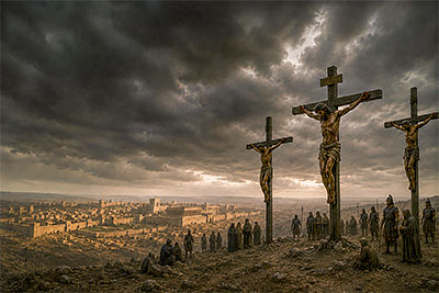 Darkness covers the land when Jesus is crucified